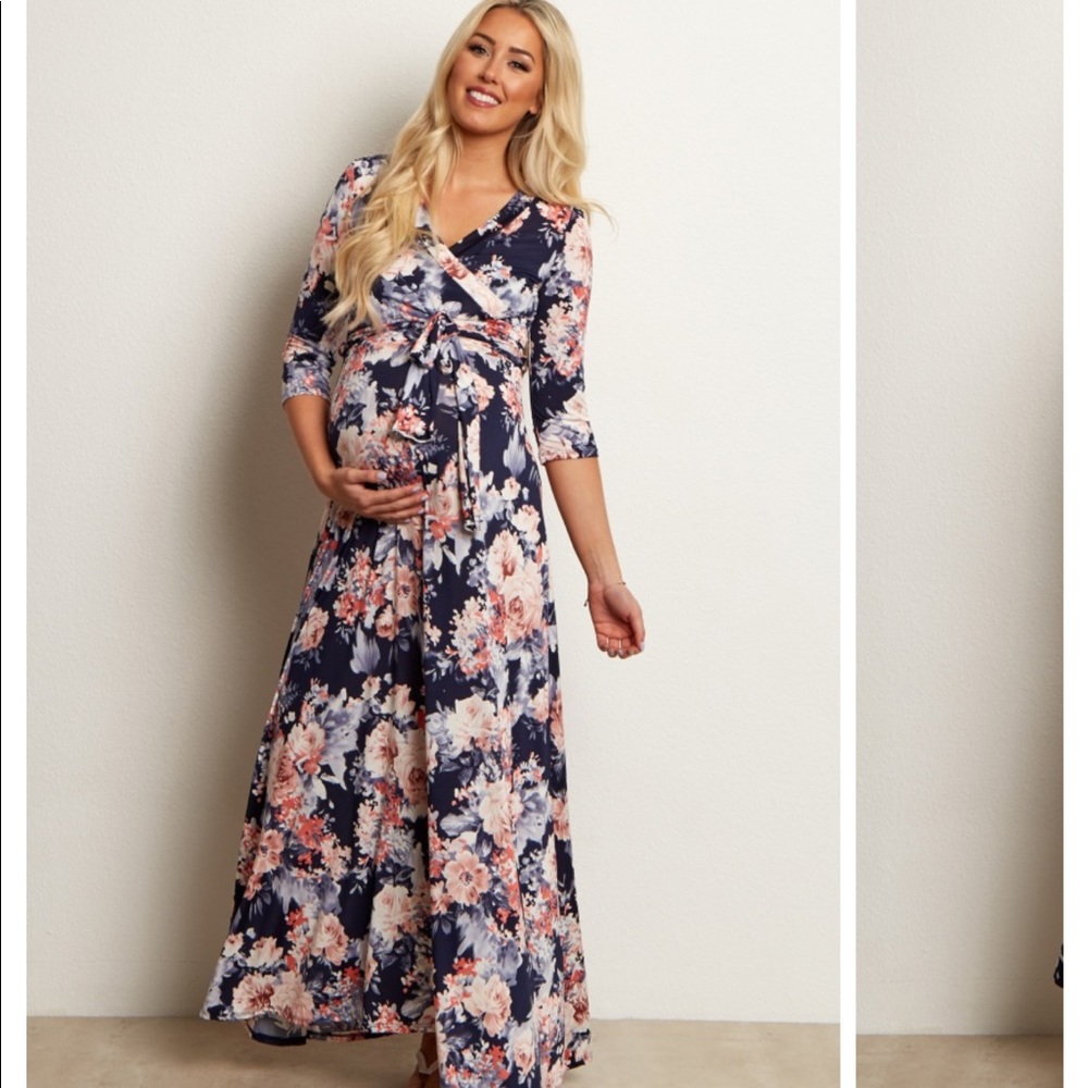 Pinkblush Maternity/Nursing Floral Wrap Dress